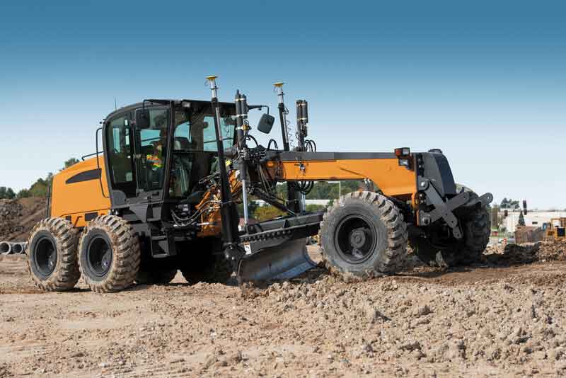 high precision rtk for machine control grader using hprtk virtual base network on road construction