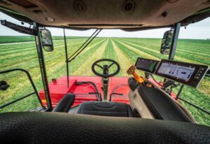 Massey Ferguson WR Series inside of cab curved windows