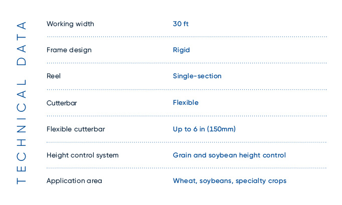 Flex 30 technical data table