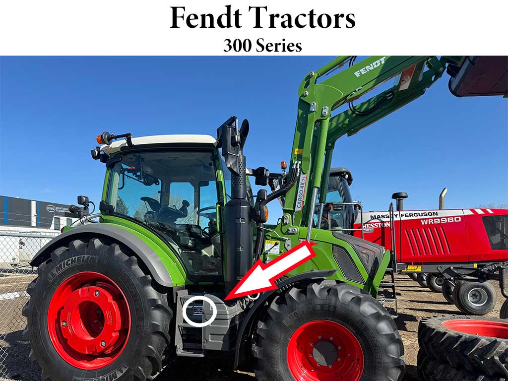 location of serial number on Fendt 300 series