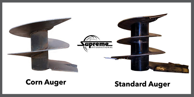 corn auger and standard auger for supreme mixers