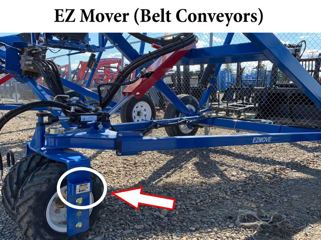 serial number location for brandt conveyor ez mover