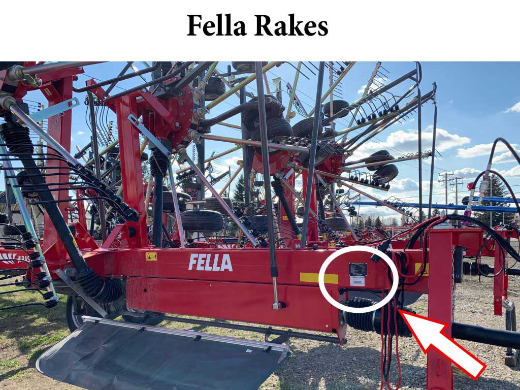 serial number location for fella rakes