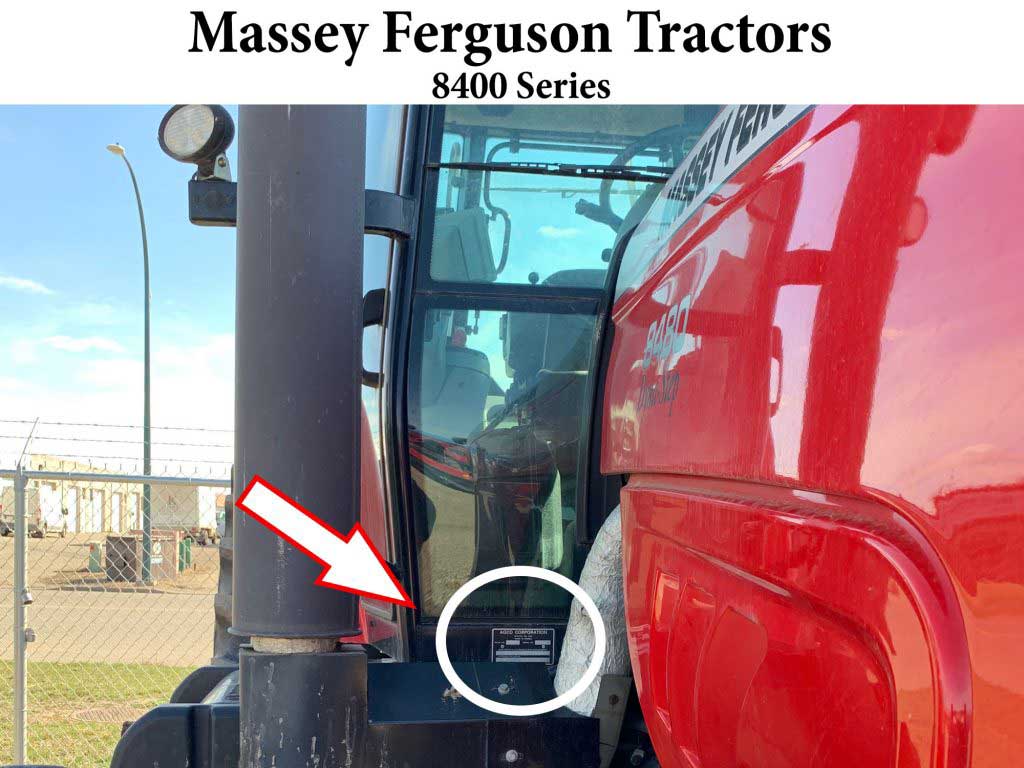 serial number location for massey ferguson tractors