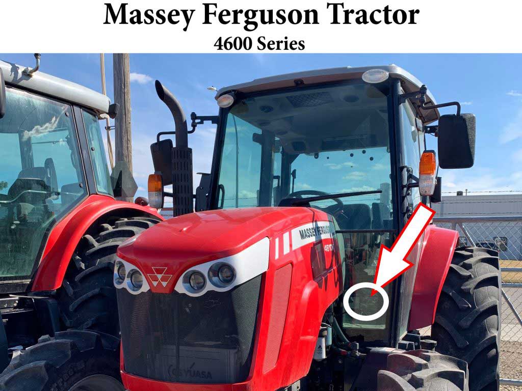 serial number location for massey ferguson tractors