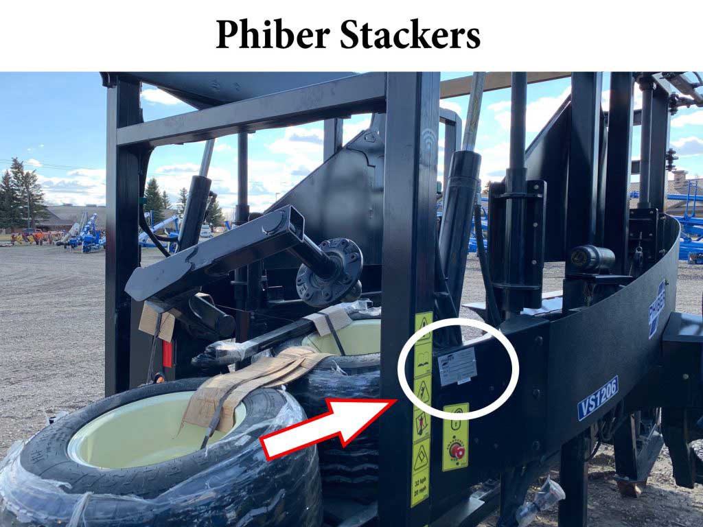 serial number location for phiber stackers