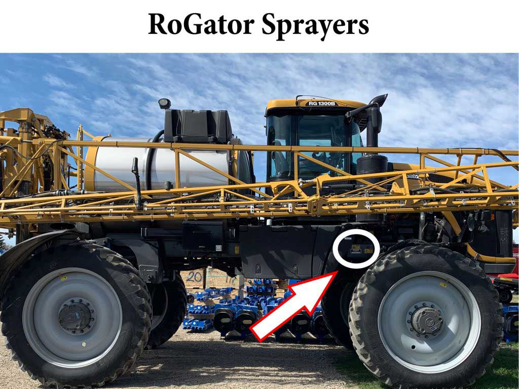 serial number location for rogator sprayers