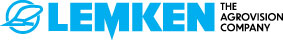LEMKEN logo featuring a stylized leaf and plow graphic on the left and the tagline 'The Agrovision Company' to the right in bold blue and black text.
