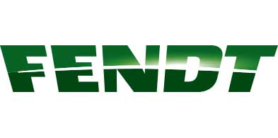 Fendt logo in green gradient text, representing premium agricultural equipment and tractors by AGCO.