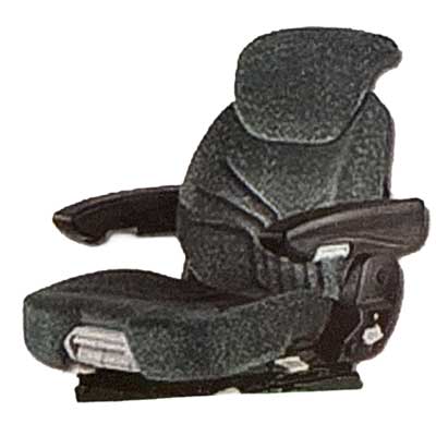 Fendt velour seat cover on a tractor seat, heavy-duty protection and comfort for farm tractors in southern Alberta from Hanlon Ag Centre.