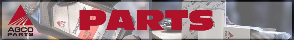 Banner image for Hanlon Ag Centre in southern Alberta featuring the AGCO Parts logo and the word “Parts,” with AGCO lubricants and filters visible in the background, highlighting farm equipment parts and maintenance supplies for tractors and agricultural machinery.