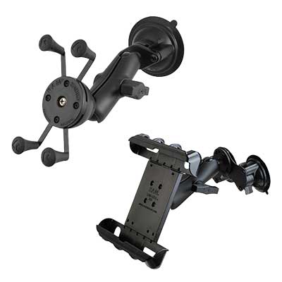 Tractor technology mounts by RAM – tablet and cell phone mounts perfect for farmers upgrading cab devices at Hanlon Ag Centre.